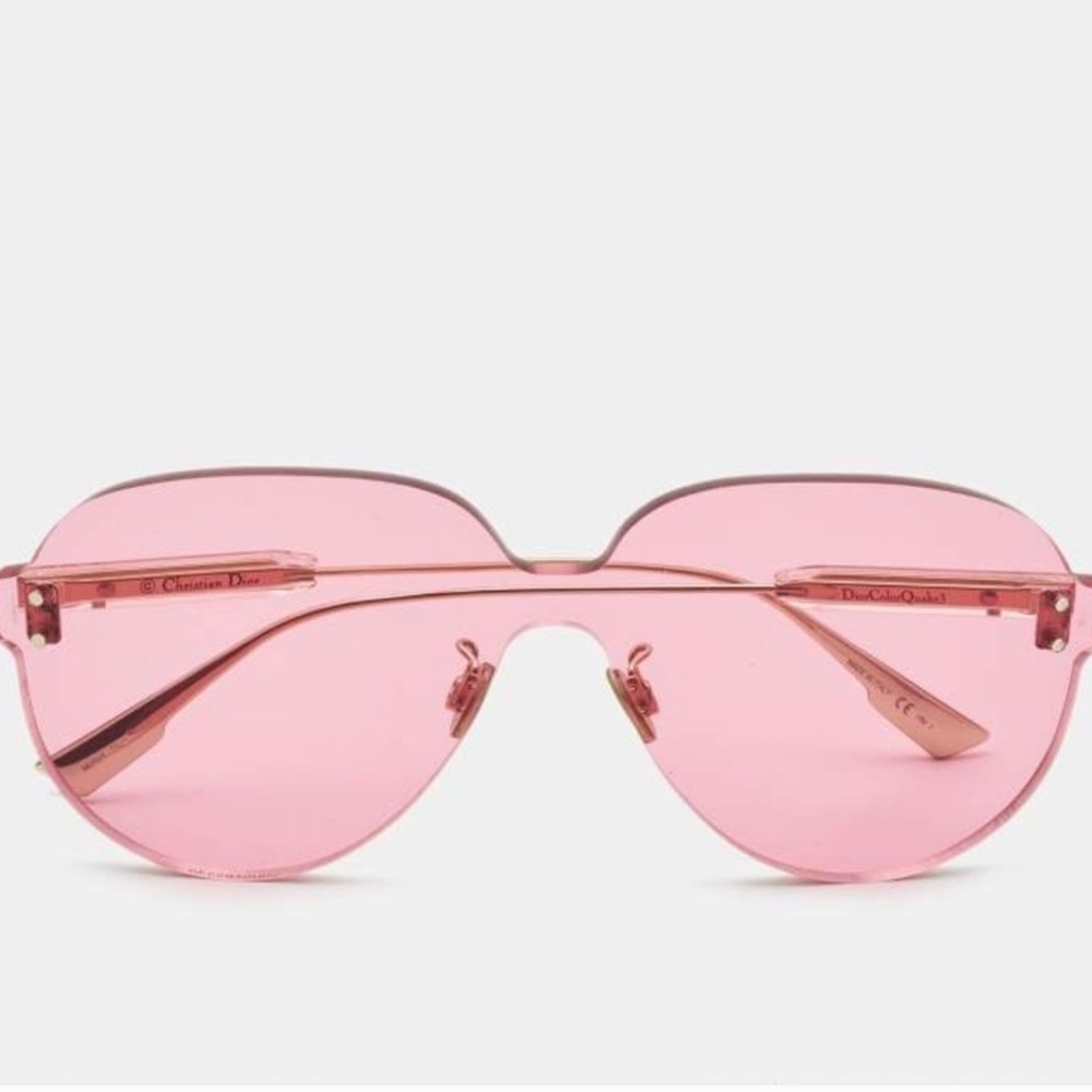 Dior Rose-Tinted Quake Aviator Sunglasses